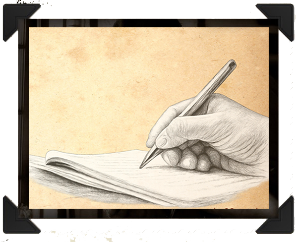 Hand writing illustration